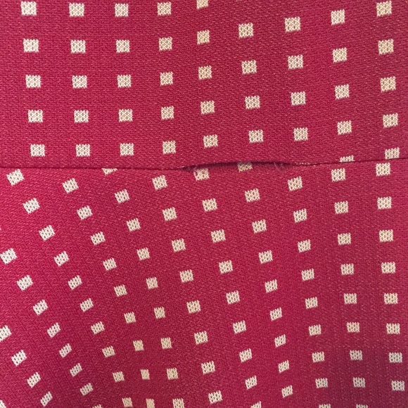 Vintage red w/ white squares belted dress - Picture 7 of 8